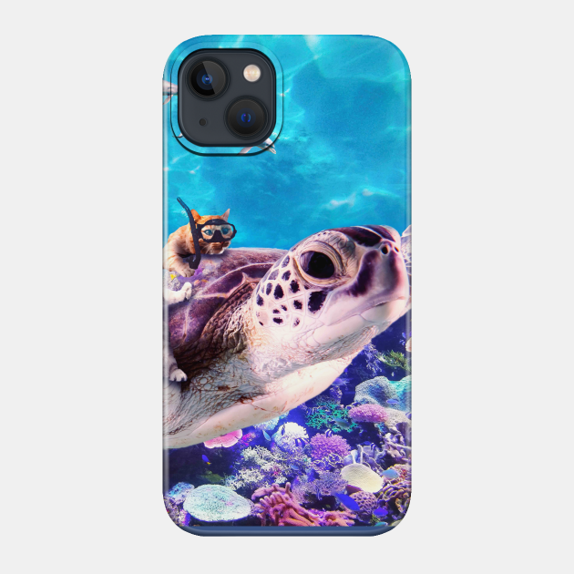 Cute Funny Cat Turtle - Turtle - Phone Case