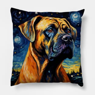 Boerboel Night Portrait Pillow