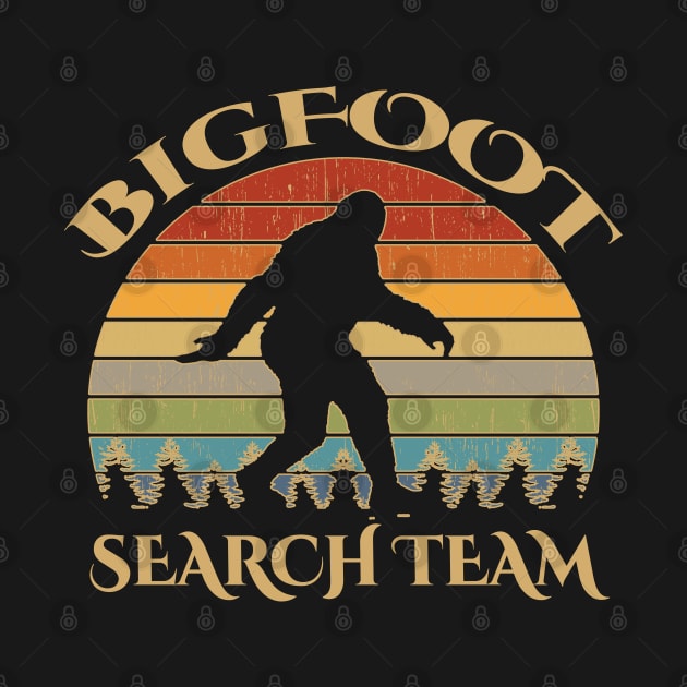 Bigfoot Search Team and Sasquatch T Shirts by DHdesignerPublic