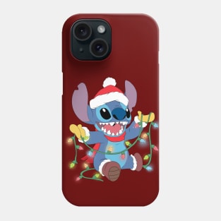 Stitch and Christmas light Phone Case