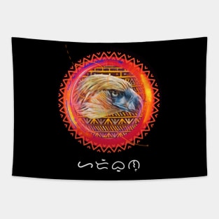 Philippine Eagle - Baybayin word Haribon (King of the Birds) tribal Colored Tapestry