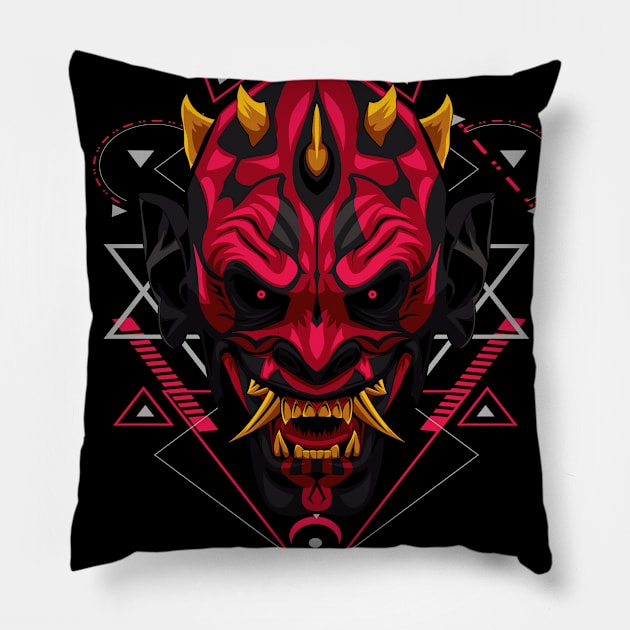 king devil scary Pillow by SHINIGAMII