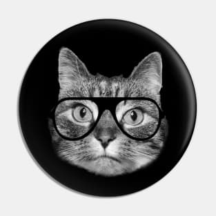 Cat wearing glasses Pin