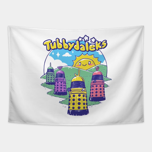 Tubby Daleks Tapestry by Vincent Trinidad Art