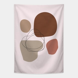 Abstract Shapes, Scandinavian Wall Art 1 Tapestry