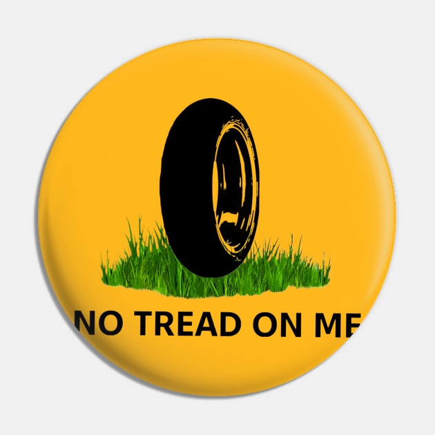 Papa Hash Apparel: No Tread Pin by Papa Hash's House of Art