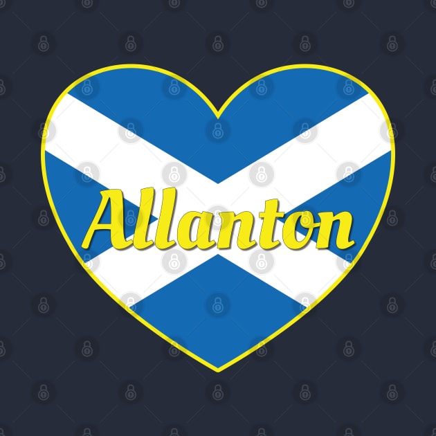 Allanton Scotland UK Scotland Flag Heart by DPattonPD