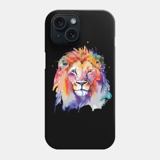 Majestic Lion Watercolor Art Print Phone Case