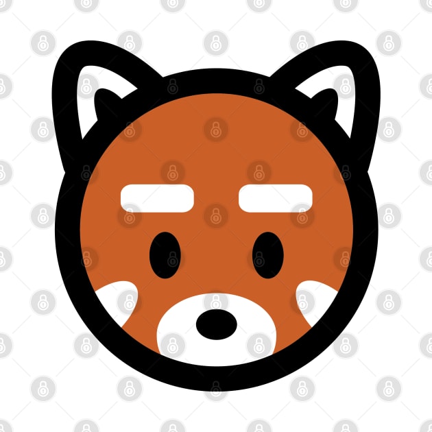 Red Panda Head Bambu Brand Cute Kawaii Anime Manga Animal Mammal China Habitat Inbreed Fox by Bambu