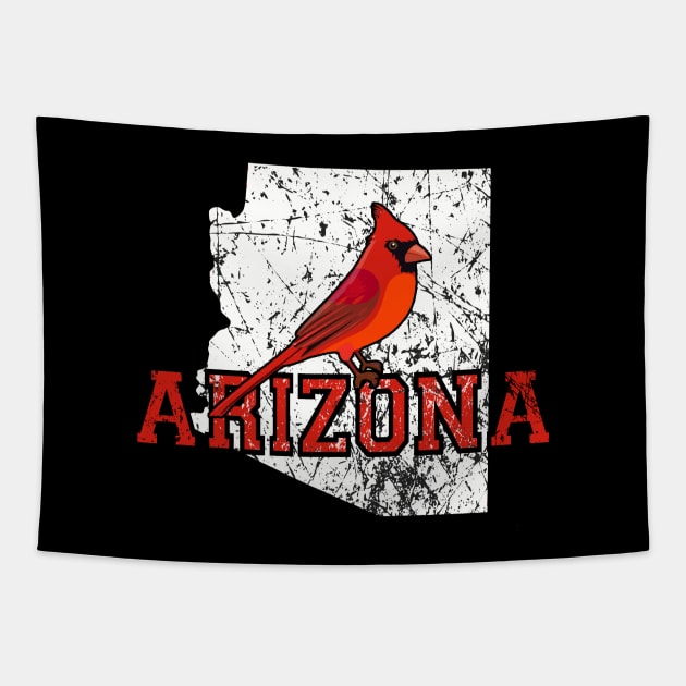 Vintage Arizona State Map Retro Football At Sunday Gameday Tapestry by cytoplastmaximume