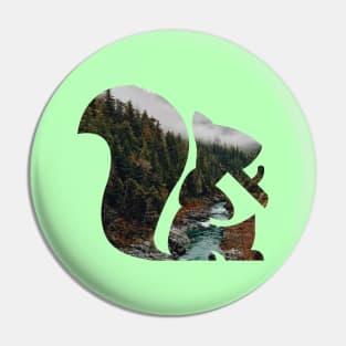 Squirrel and Landscape Pin