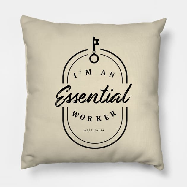 MOST ESSENTIAL WORKER Pillow by Trangle Imagi
