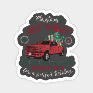 Christmas Tree Market Magnet