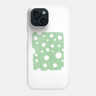 Green Scruffy spots pattern Phone Case