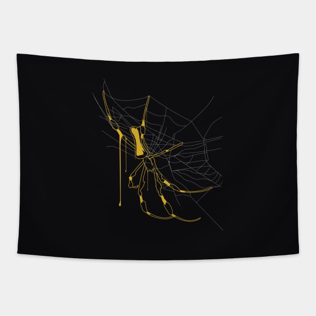 Gold Spider Tapestry by Frajtgorski