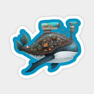 Whale Steampunk Magnet