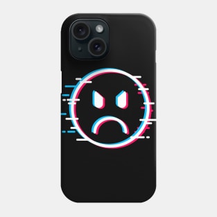 Glitch Face Angry Phone Case