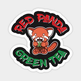 Red Panda Green Tea Magnet