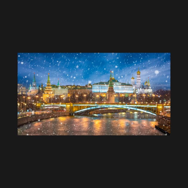 Panoramic view of Moscow Kremlin by mitzobs