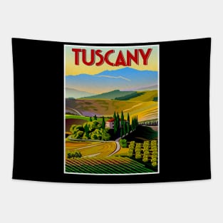 Tuscany Italy Travel and Tourism Advertising Print Tapestry