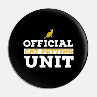 Official cat petting unit Pin