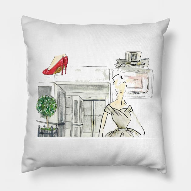 French Fashion House Pillow by CasValli