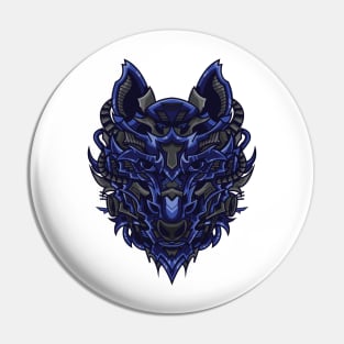 Blue wolf Pin