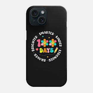 Smarter Kinder Stronger Brighter 100 Days Of School Teacher Phone Case