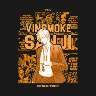 Vinsmoke Sanji - One Piece Orange T-Shirt