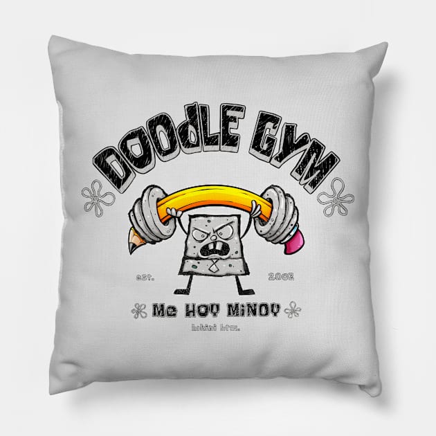 Doodle Gym Pillow by indiespiv