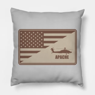 AH-64 Apache Desert Patch (Small logo) Pillow