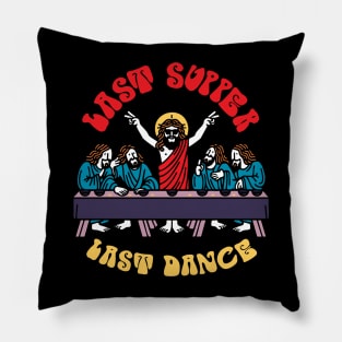 Last Supper Last Dance Funny Jesus Design Pillow