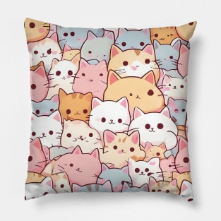 Cute Kawaii cat pattern Pillow