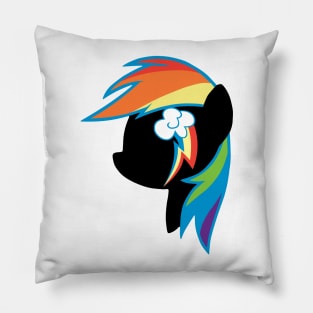 Rainbow Dash Silhouette Pillow