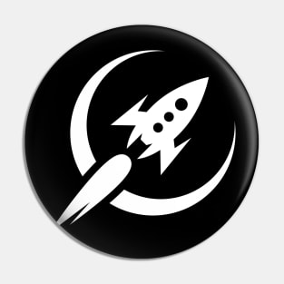 Moon Rocket Pin