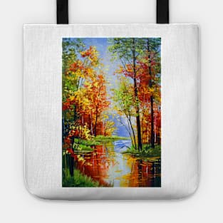 Autumn pond Tote