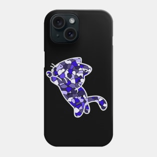 Cat Jewel Art - Stay Pawsitive (blue) Phone Case