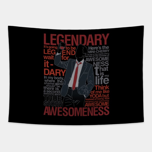 Legendary T-Shirt of Awesomeness Tapestry by Azafran