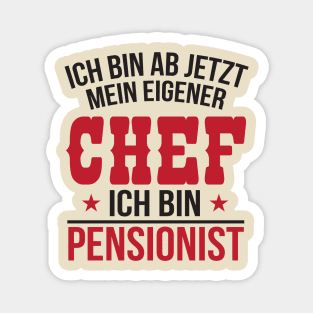 Ich bin pensionist (black) Magnet