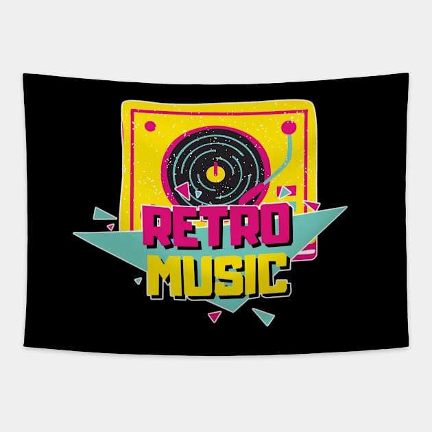 Retro Music - Vitage Design for Classical Music Lovers Tapestry by P2CPOD