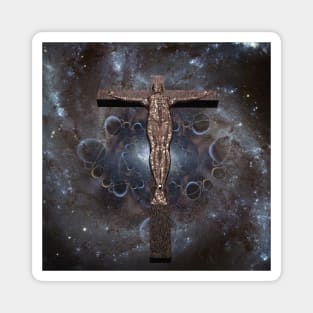 Crucified cyborg in space Magnet