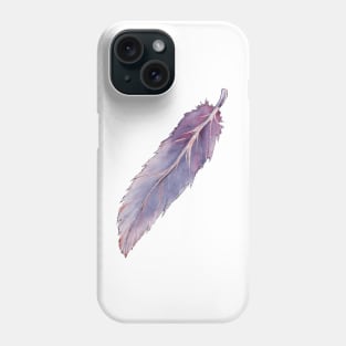 Watercolor lavender rose gold feather Phone Case