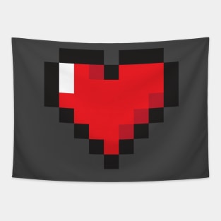 8bit Arcade Heart: Valentine’s Day 1Up Tapestry