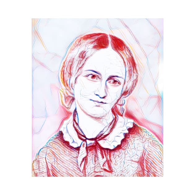 Emily Bronte Portrait | Emily Bronte Artwork Line Art by JustLit