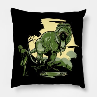 Tyrannosaurus Rex Chasing Pillow