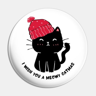 I Wish You a Meowy Catmas Pin