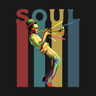 Soul -  Retro design with a jazz trumpet player T-Shirt