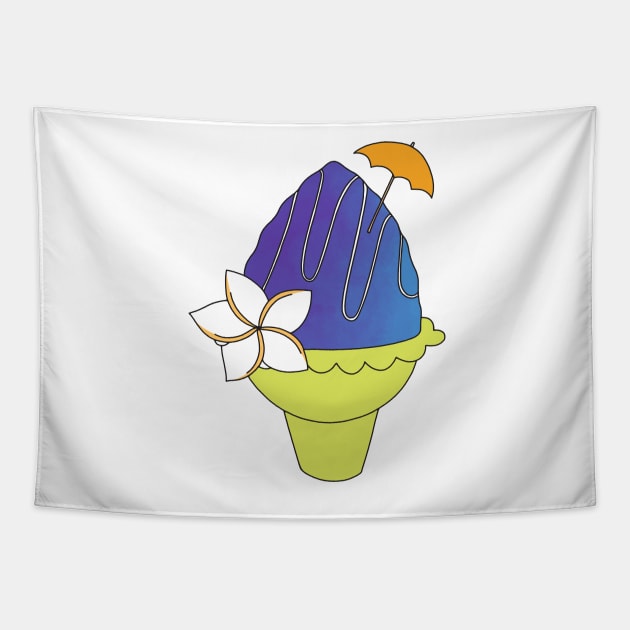 Snow Cone Tapestry by murialbezanson