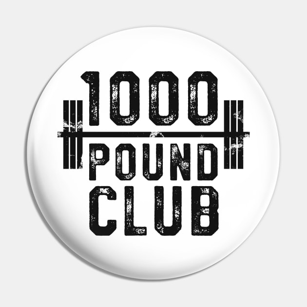 1000 Pound Club T-Shirt, Powerlifting Bodybuilding Fitness Pin by 14thFloorApparel