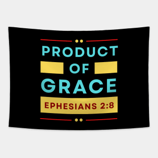 Product Of Grace | Christian Typography Tapestry